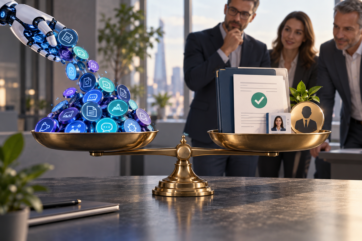 Balance conceptuelle entre volume d’usage IA et valeur métier produite