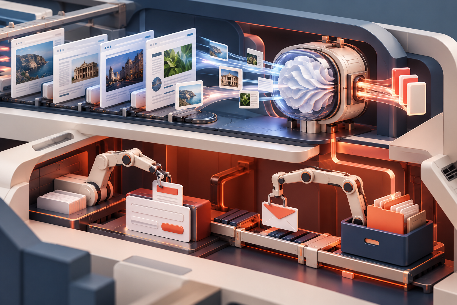 Separate mechanisms use browser context to answer and operate forms, messages and files.