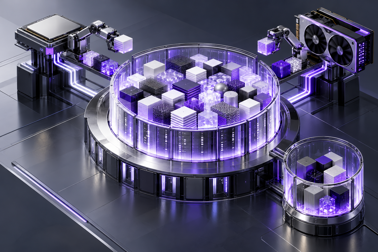 AI model components fitting into a memory pool shared by CPU and GPU