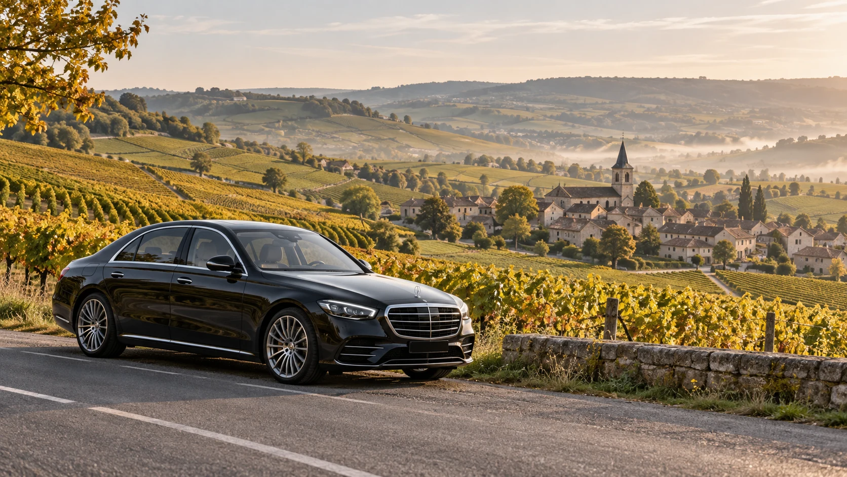 Visites en Champagne avec Élysée Chauffeurs : Reims et Épernay - illustration Nextis AI