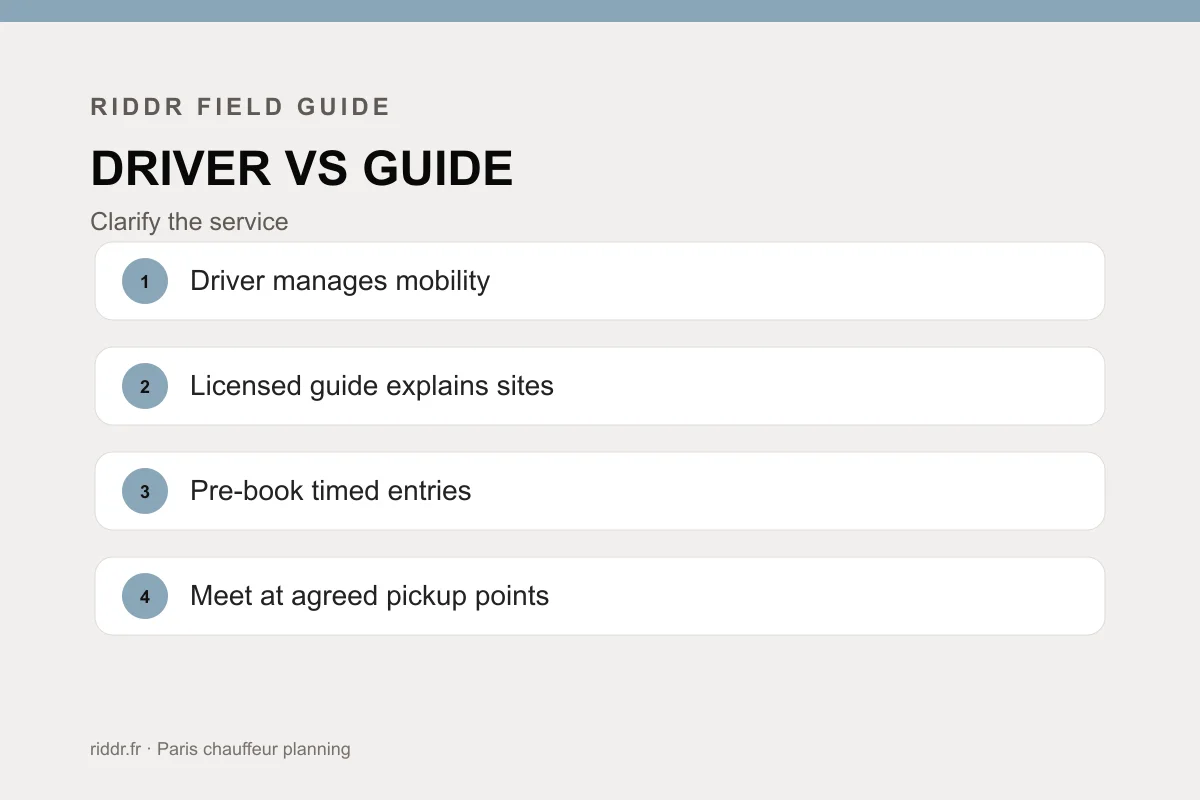 Plan for children and older guests: Riddr planning table